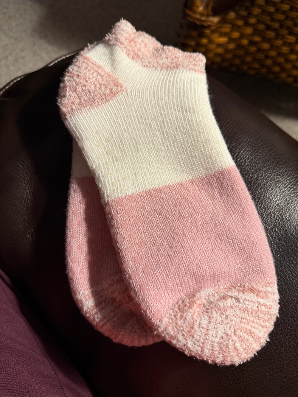 NWOT Cozy Low-Cut Pink & White Socks